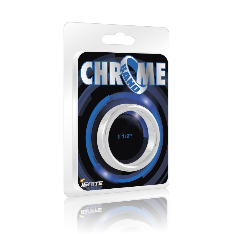 SI IGNITE Chrome Band Cockring, 3,8 cm (1,5 in) - TOYS