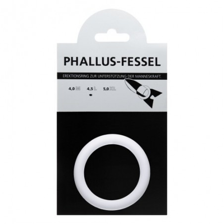 AMARELLE Phallus-Fessel, Latex Cockring, L, white - TOYS