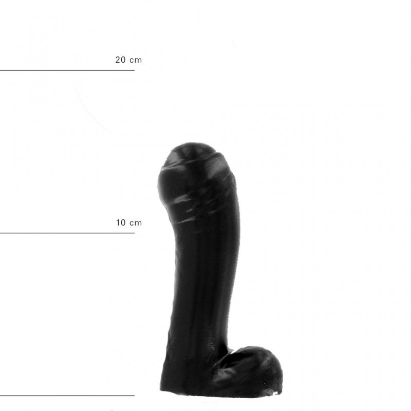 ALL BLACK Dildo Paul, Vinyl, Black, 15 cm (5,9 in), Ø 4,5 cm (1,6 in) - TOYS